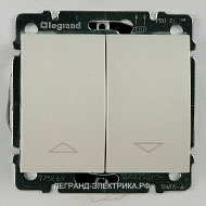 Legrand Galea Life Выключатель для жалюзи (перламутр)