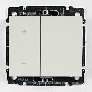 Legrand Galea Life Светорегулятор кнопочный 40-400 Вт. (белый)