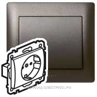 Legrand Galea Life Темная Бронза Панель лицевая для Розетки 2К+З