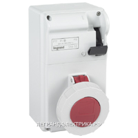 Legrand P17Щит с блок. 32А 3К+H+З 380В IP66