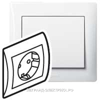 Legrand Galea Life Крас Розетка 2К+З с защ штор