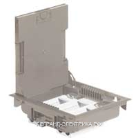 Legrand Mosaic Коробка напольная 12м гориз.75-105мм бежевая