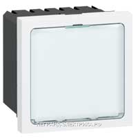 Legrand Mosaic Белое Световое табло с подсветкой белыми светодиодами 2 мод