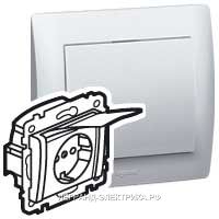 Legrand Galea Life Бел Розетка с/з, IP 44 (775924)
