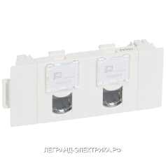 Legrand Mosaic RJ45 FTP кат 5e 2 модуля CD