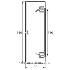 Legrand Metra Кабель-канал пластик с крышкой 160x50мм (2м)
