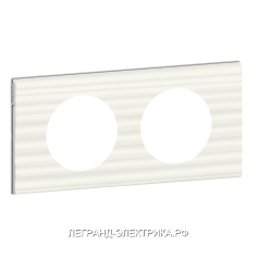 Legrand Celiane2 Corian Белый Рельеф Рамка 2-я (2+2 мод)