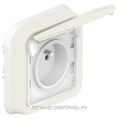Legrand Plexo Белый Розетка горизонтальная 2К+З фр.ст.авт.кл