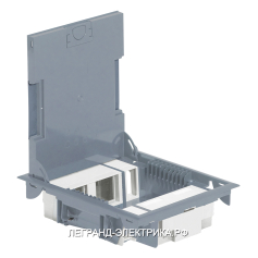 Legrand Mosaic Коробка напольная 10М (крышка из стали с антикорозийным покрытием) серая