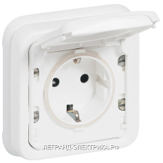 Legrand Plexo Arctic Антибактериальный Розетка с/з