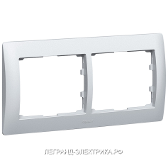 Legrand Galea Life Алюминий Рамка 2-я, горизонталь