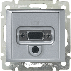 Legrand Valena Алюминий Розетка HD15+Jack 3,5 (770