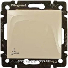 Legrand Valena Крем Выключатель 1-клавишный IP44 (