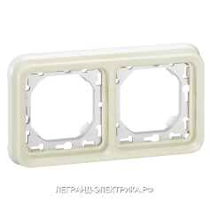 Legrand Plexo Белый Рамка 2-ая горизонтальная с су