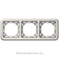 Legrand Plexo Белый Рамка 3-ая горизонтальная с су