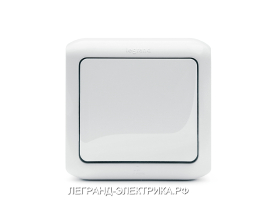 Legrand Quteo Бел Кнопка 1-клавишная  IP44 6А