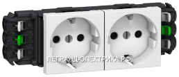Legrand Mosaic Розетка DLP н.ст. 2Х2К+З б/заж (New)