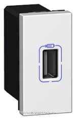 Legrand DLP USB роз. д/зарядки одинар. бел